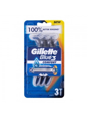 Gillette blue3 comfort holiaci strojček pre mužov 3ks
